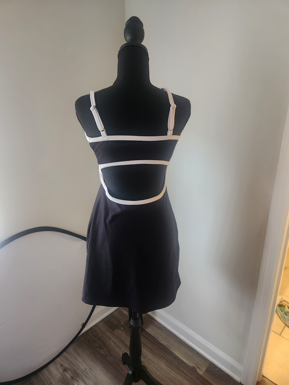 wild fable Black Mini Dress with White Trim - Picture 2 of 3
